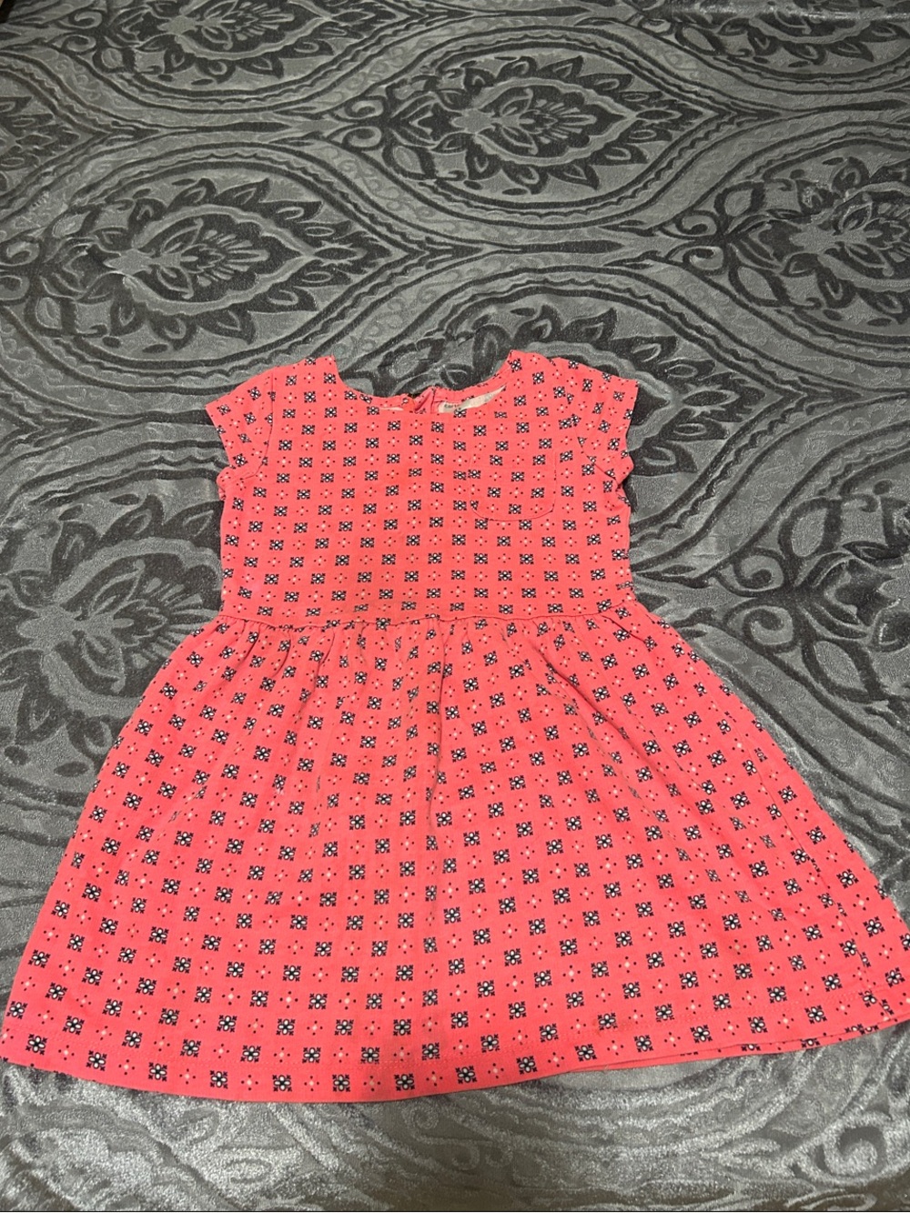 Carter's Coral Pink Printed Summer Dress